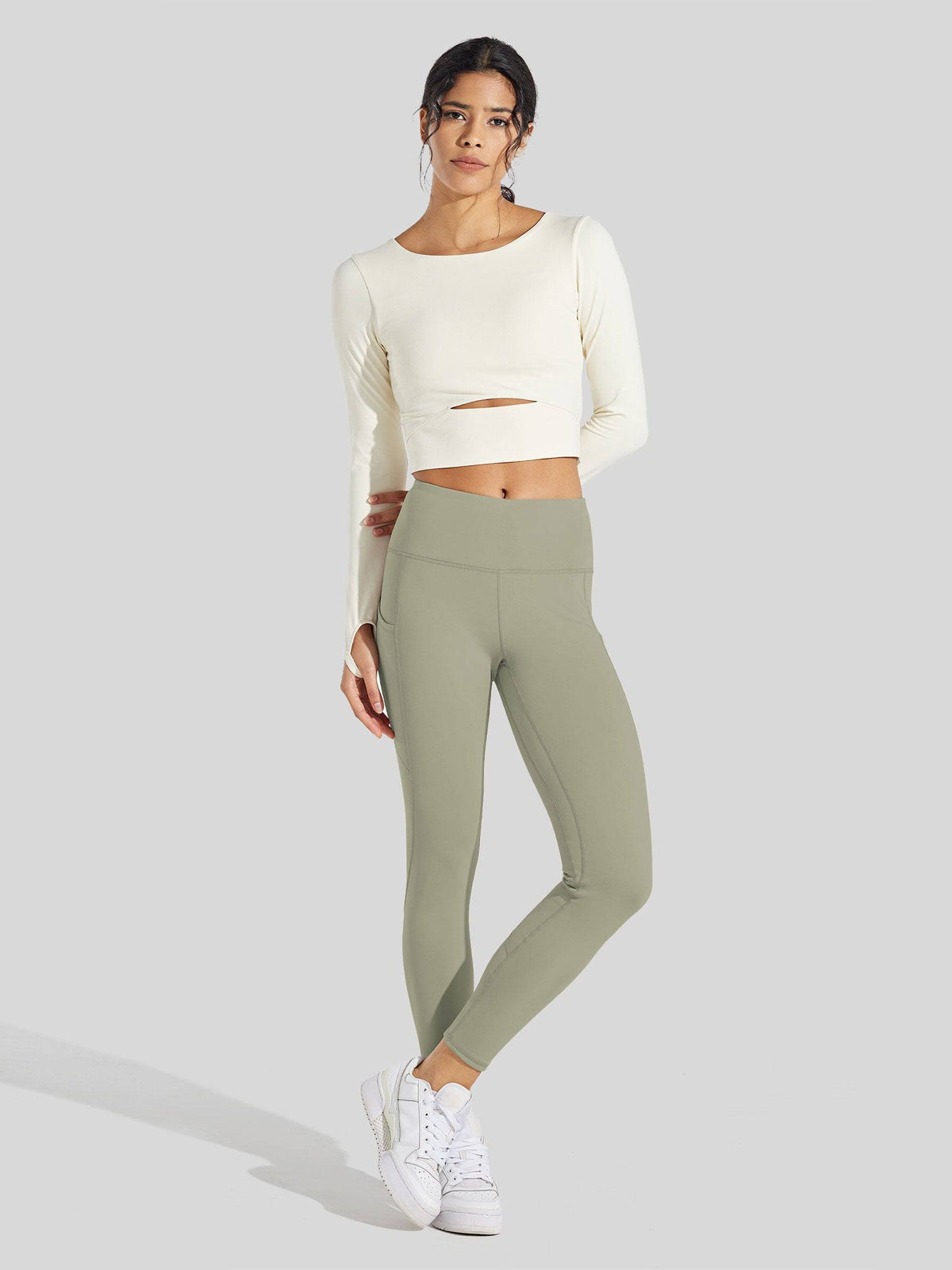 Lavisa - Women's Fluffy Fleece Lined Thermal Leggings with Pockets