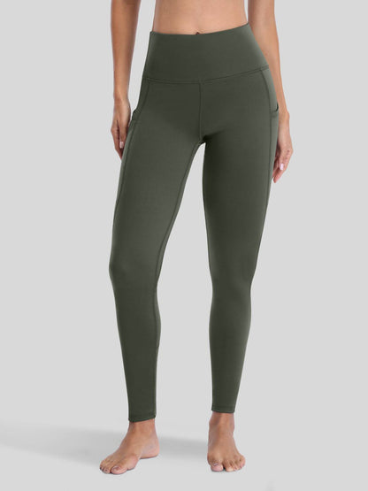 Lavisa - Women's Fluffy Fleece Lined Thermal Leggings with Pockets