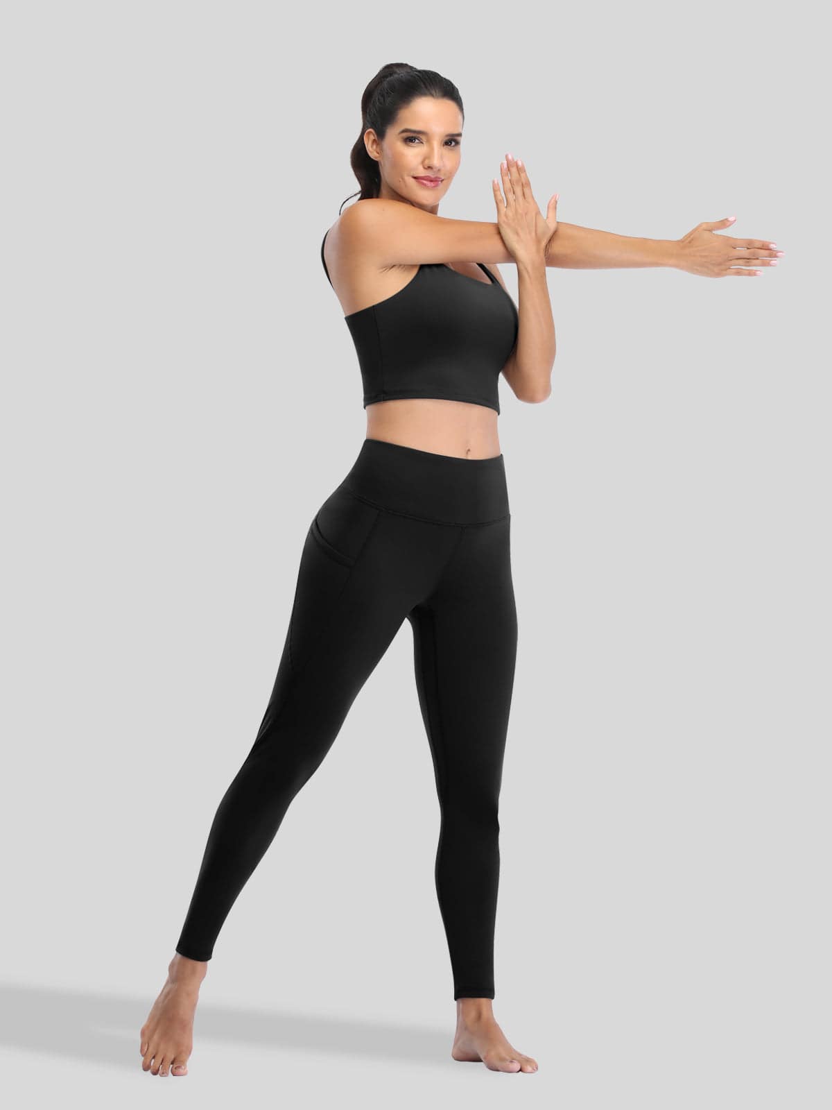 Lavisa - Women's Fluffy Fleece Lined Thermal Leggings with Pockets