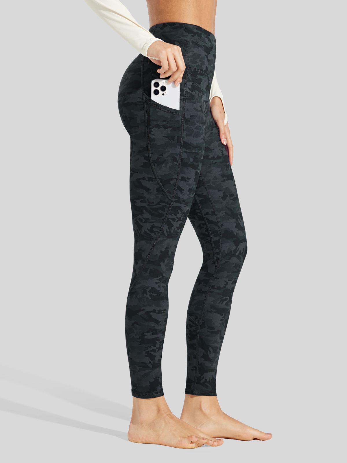 Lavisa - Women's Fluffy Fleece Lined Thermal Leggings with Pockets