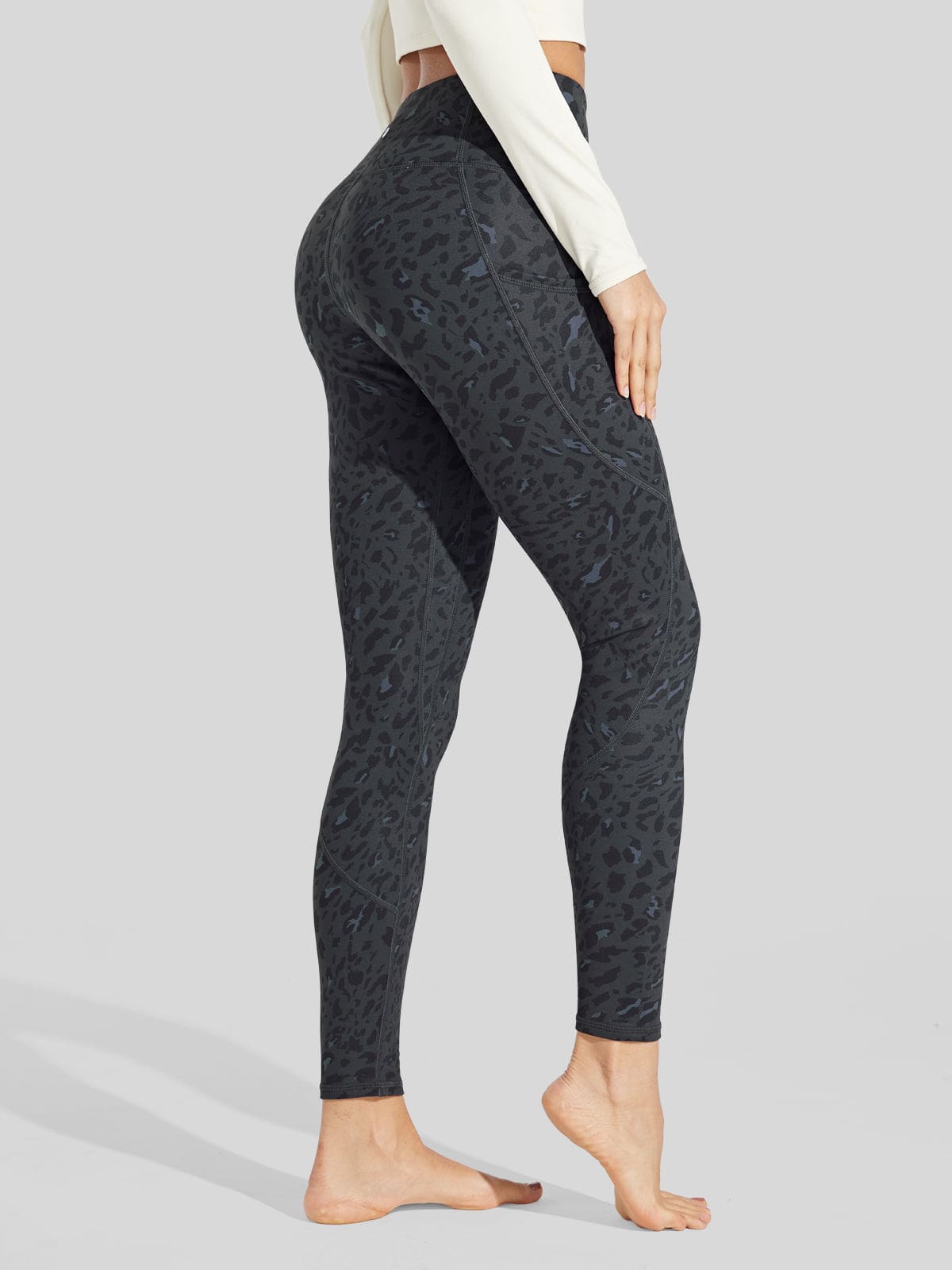Lavisa - Women's Fluffy Fleece Lined Thermal Leggings with Pockets