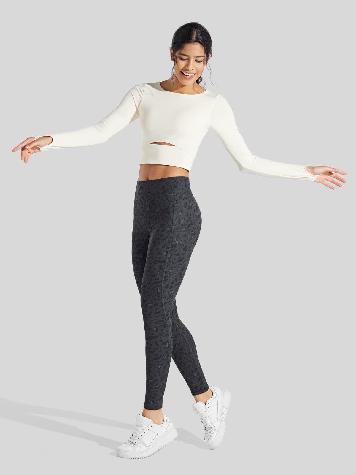Lavisa - Women's Fluffy Fleece Lined Thermal Leggings with Pockets