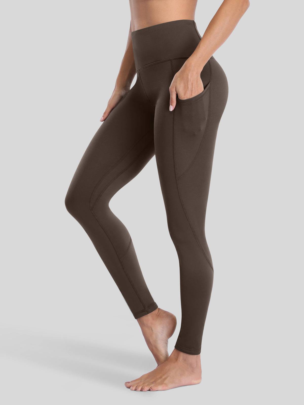 Lavisa - Women's Fluffy Fleece Lined Thermal Leggings with Pockets