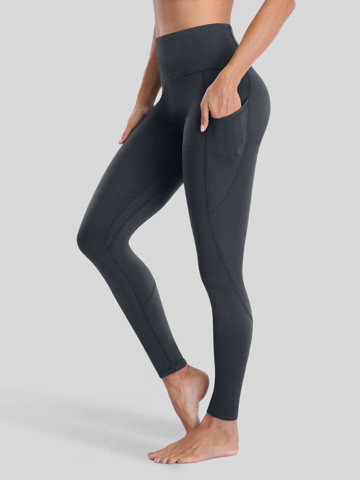 Lavisa - Women's Fluffy Fleece Lined Thermal Leggings with Pockets