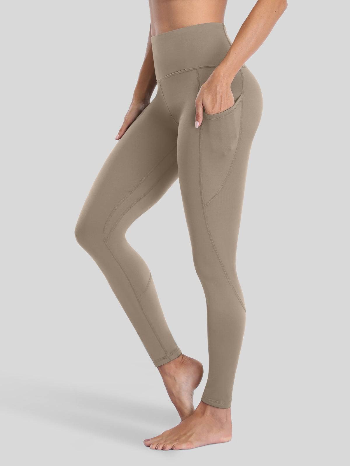 Lavisa - Women's Fluffy Fleece Lined Thermal Leggings with Pockets