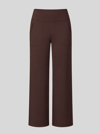 Lavisa - Women's High Rise Yoga Dress Pants - Wide Leg Work Trousers