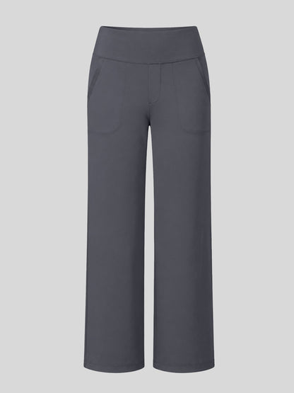 Lavisa - Women's High Rise Yoga Dress Pants - Wide Leg Work Trousers