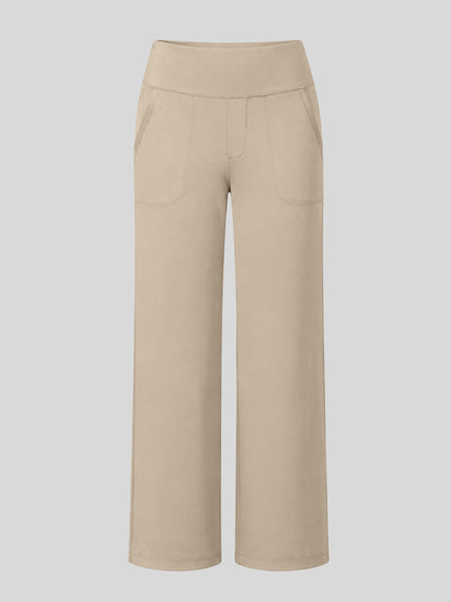 Lavisa - Women's High Rise Yoga Dress Pants - Wide Leg Work Trousers