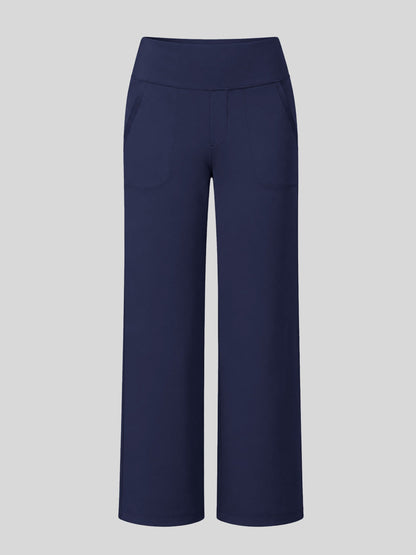 Lavisa - Women's High Rise Yoga Dress Pants - Wide Leg Work Trousers