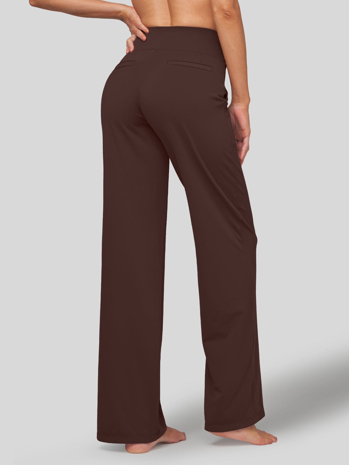 Lavisa - Women's High Rise Yoga Dress Pants - Wide Leg Work Trousers