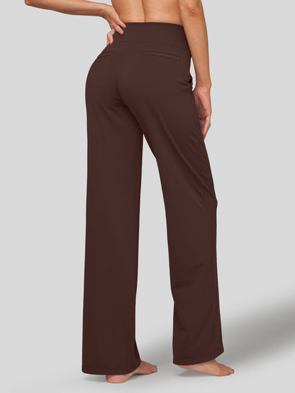 Lavisa - Women's High Rise Yoga Dress Pants - Wide Leg Work Trousers