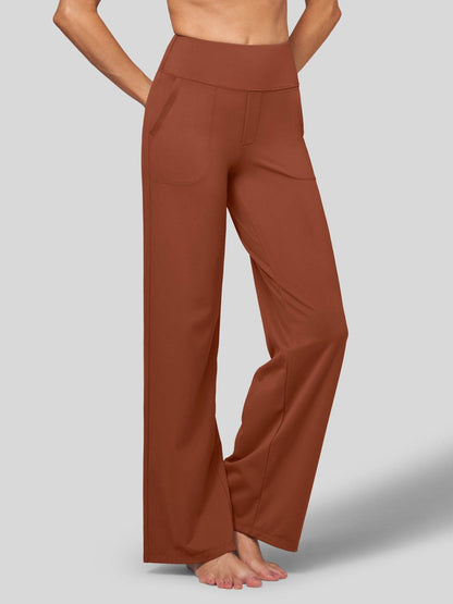 Lavisa - Women's High Rise Yoga Dress Pants - Wide Leg Work Trousers