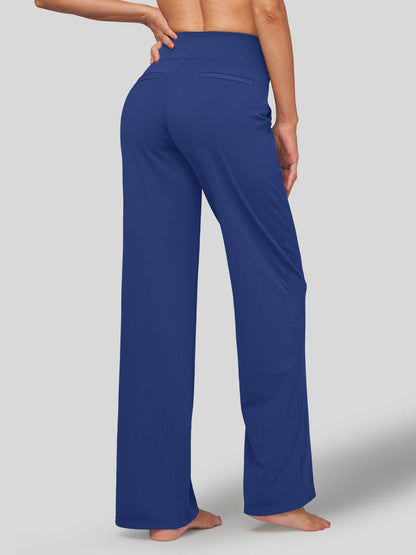 Lavisa - Women's High Rise Yoga Dress Pants - Wide Leg Work Trousers