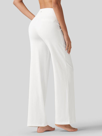 Lavisa - Women's High Rise Yoga Dress Pants - Wide Leg Work Trousers