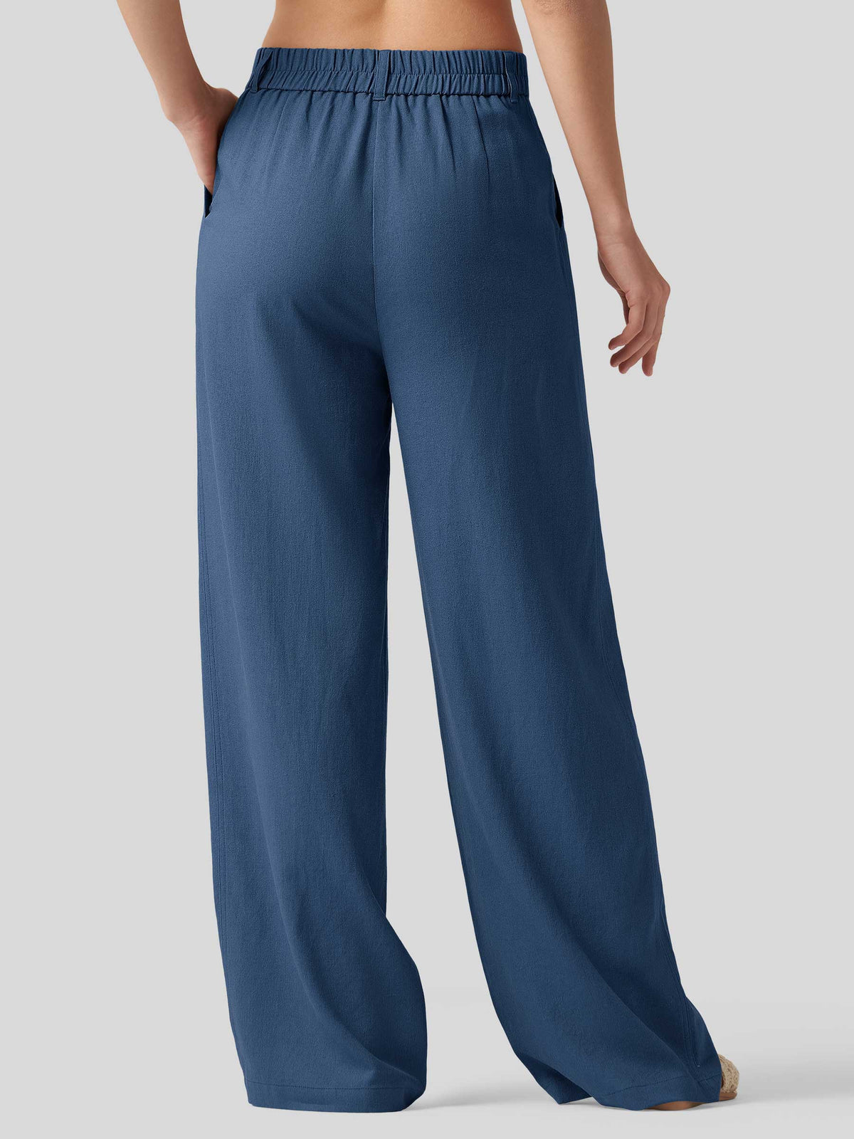 Lavisa - Women's Linen Wide Leg Pants - Flat Front & Comfortable