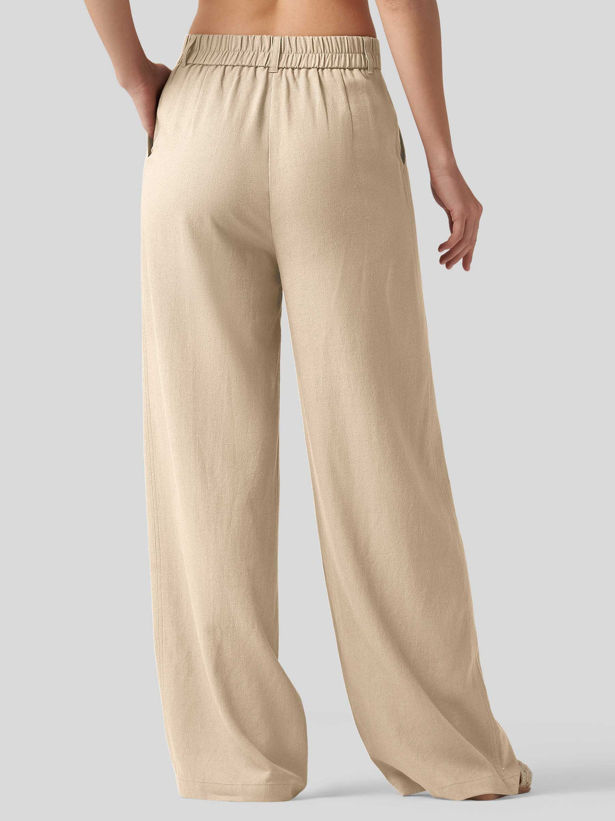 Lavisa - Women's Linen Wide Leg Pants - Flat Front & Comfortable