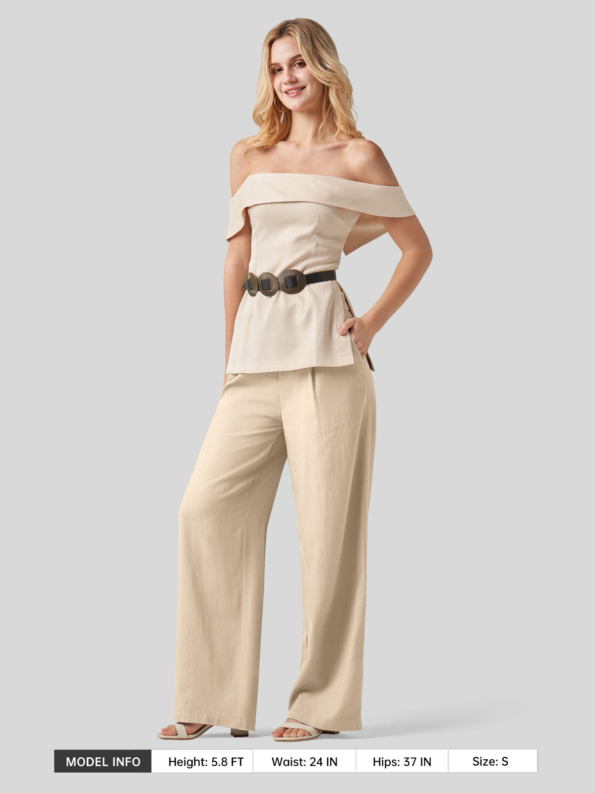 Lavisa - Women's Linen Wide Leg Pants - Flat Front & Comfortable