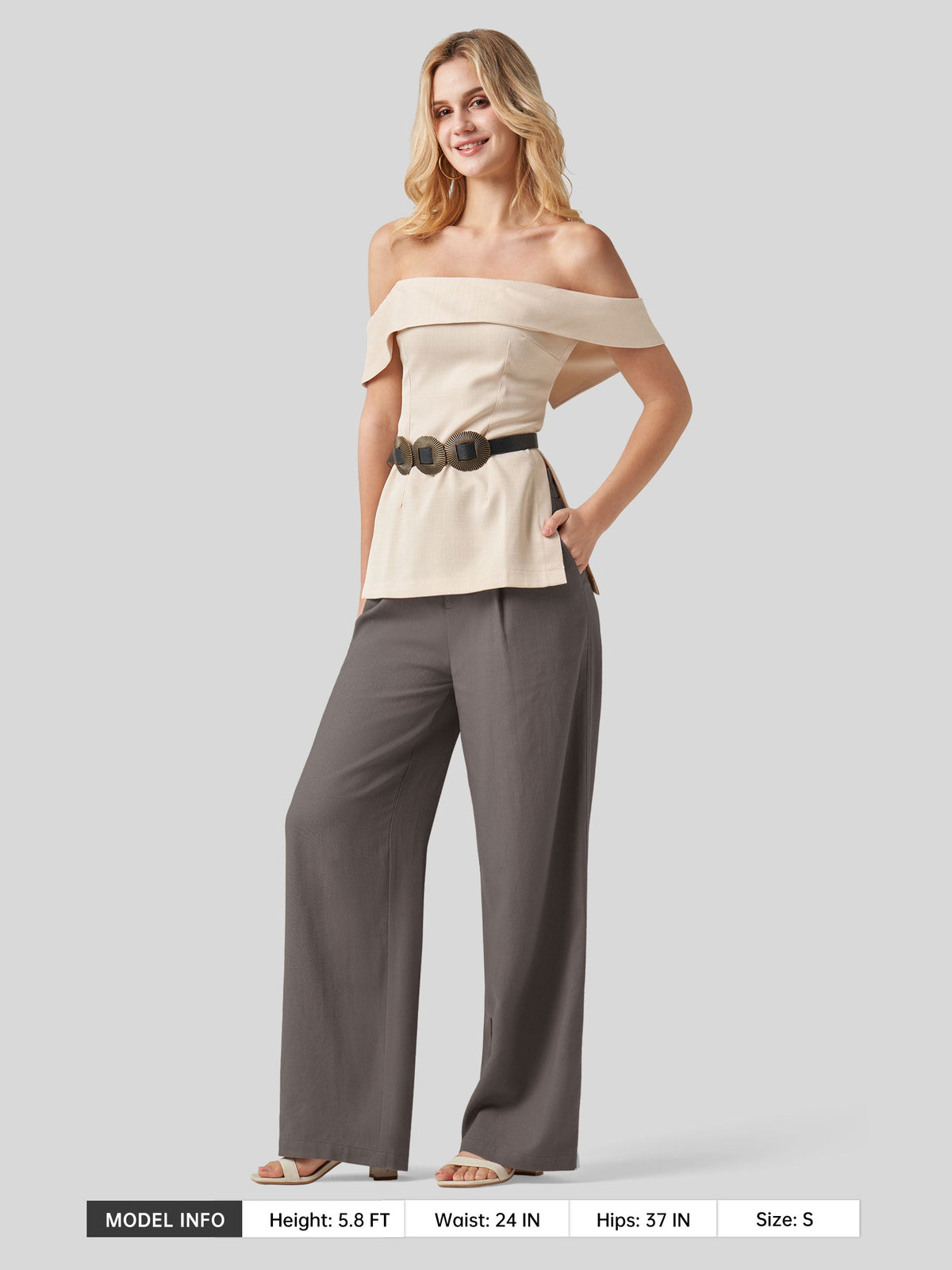 Lavisa - Women's Linen Wide Leg Pants - Flat Front & Comfortable