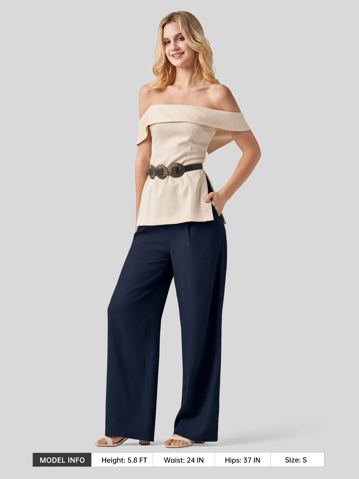 Lavisa - Women's Linen Wide Leg Pants - Flat Front & Comfortable