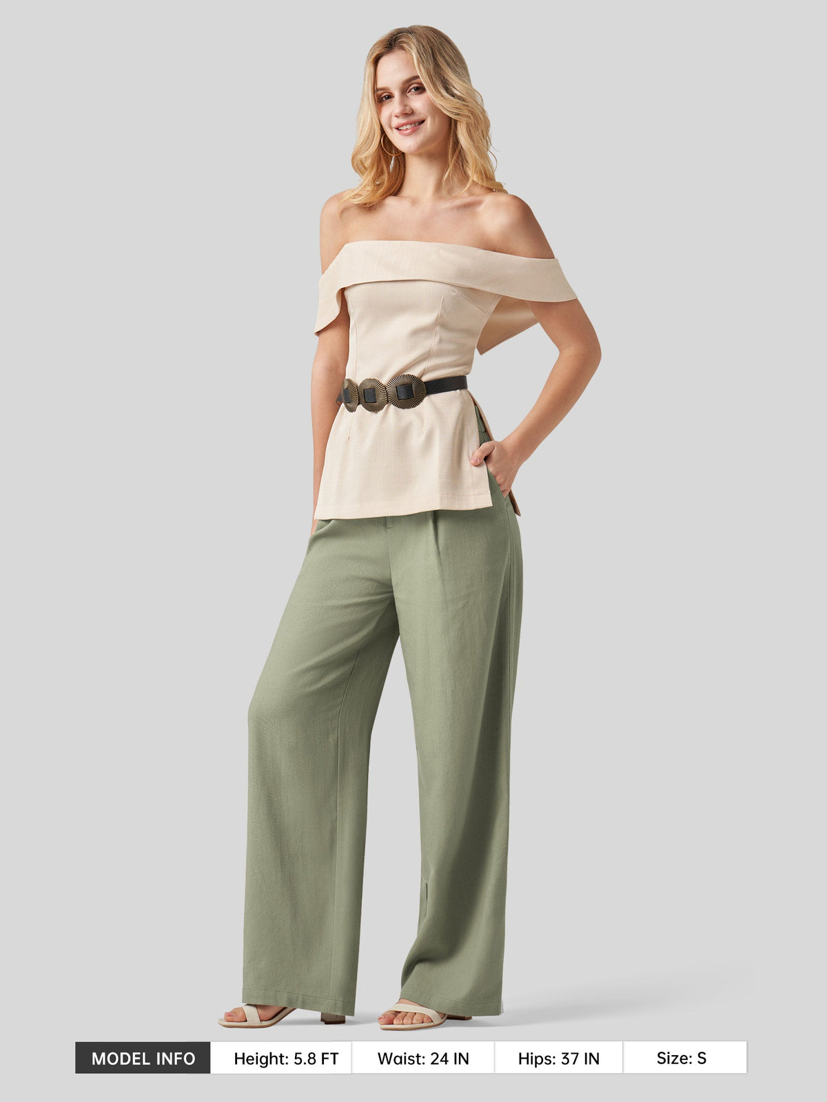 Lavisa - Women's Linen Wide Leg Pants - Flat Front & Comfortable