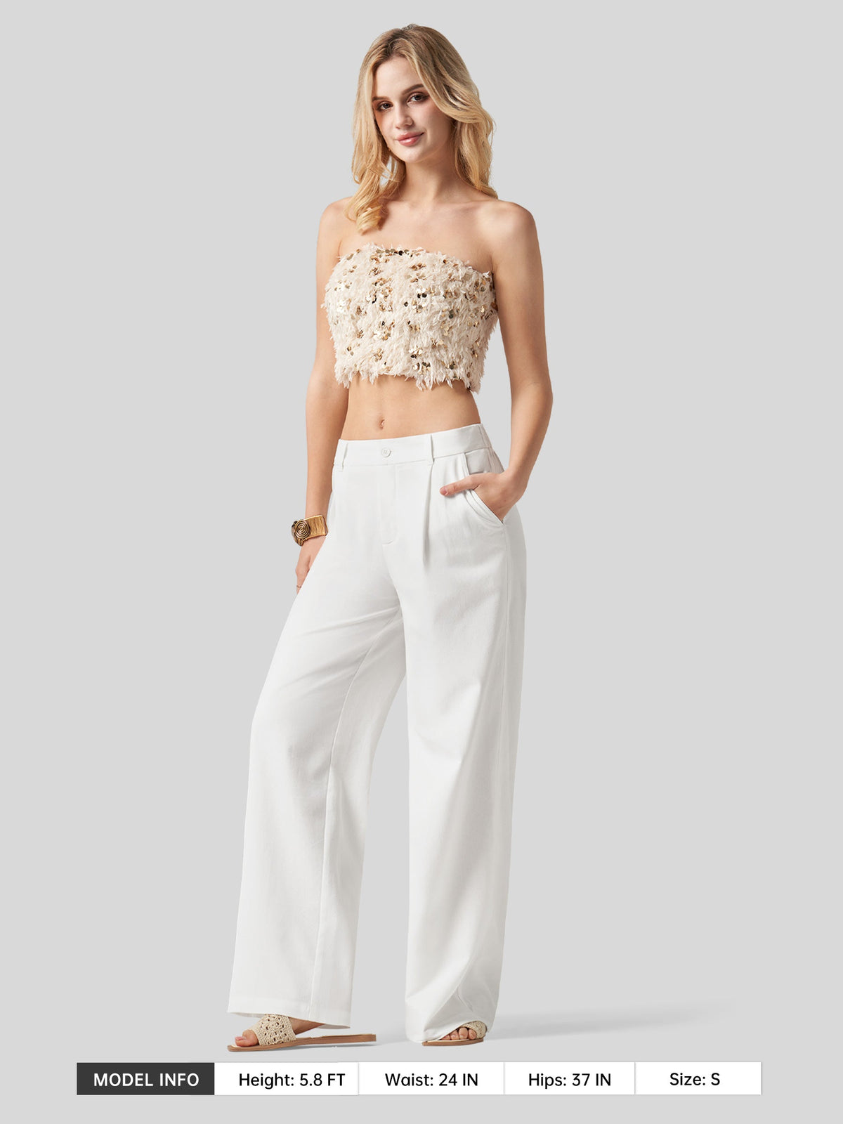 Lavisa - Women's Linen Wide Leg Pants - Flat Front & Comfortable
