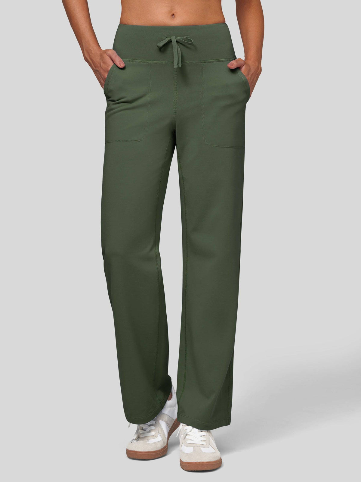 Lavisa - Women's Fleece Lined Wide Leg Lounge Pants with Drawstring