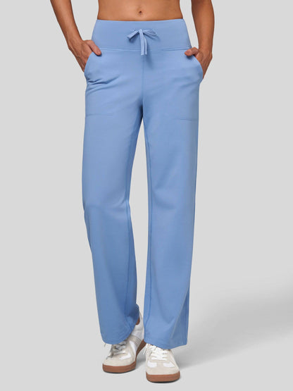Lavisa - Women's Fleece Lined Wide Leg Lounge Pants with Drawstring