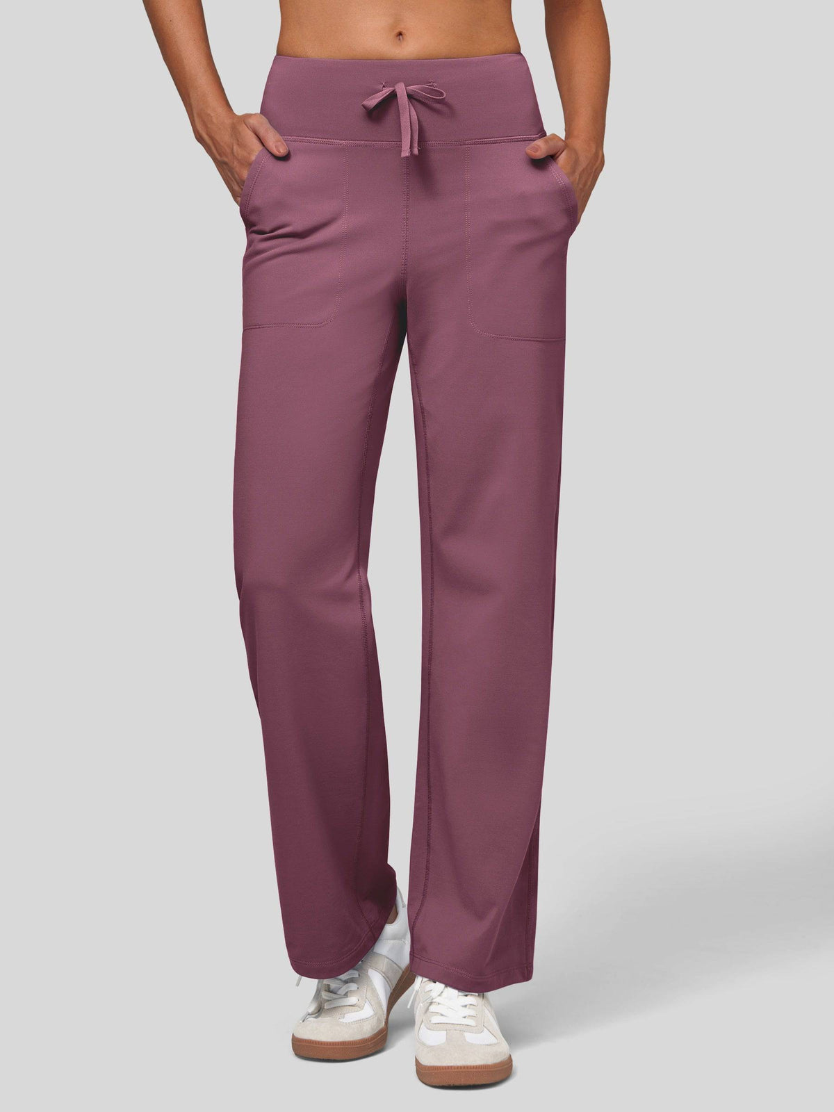 Lavisa - Women's Fleece Lined Wide Leg Lounge Pants with Drawstring