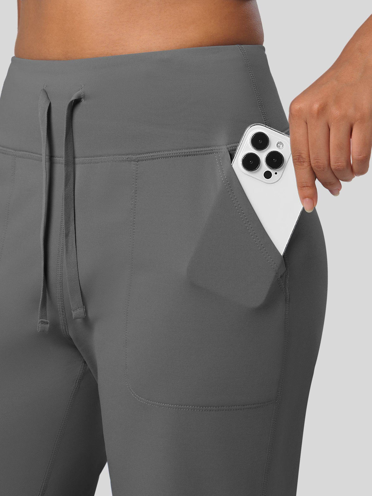 Lavisa - Women's Fleece Lined Wide Leg Lounge Pants with Drawstring