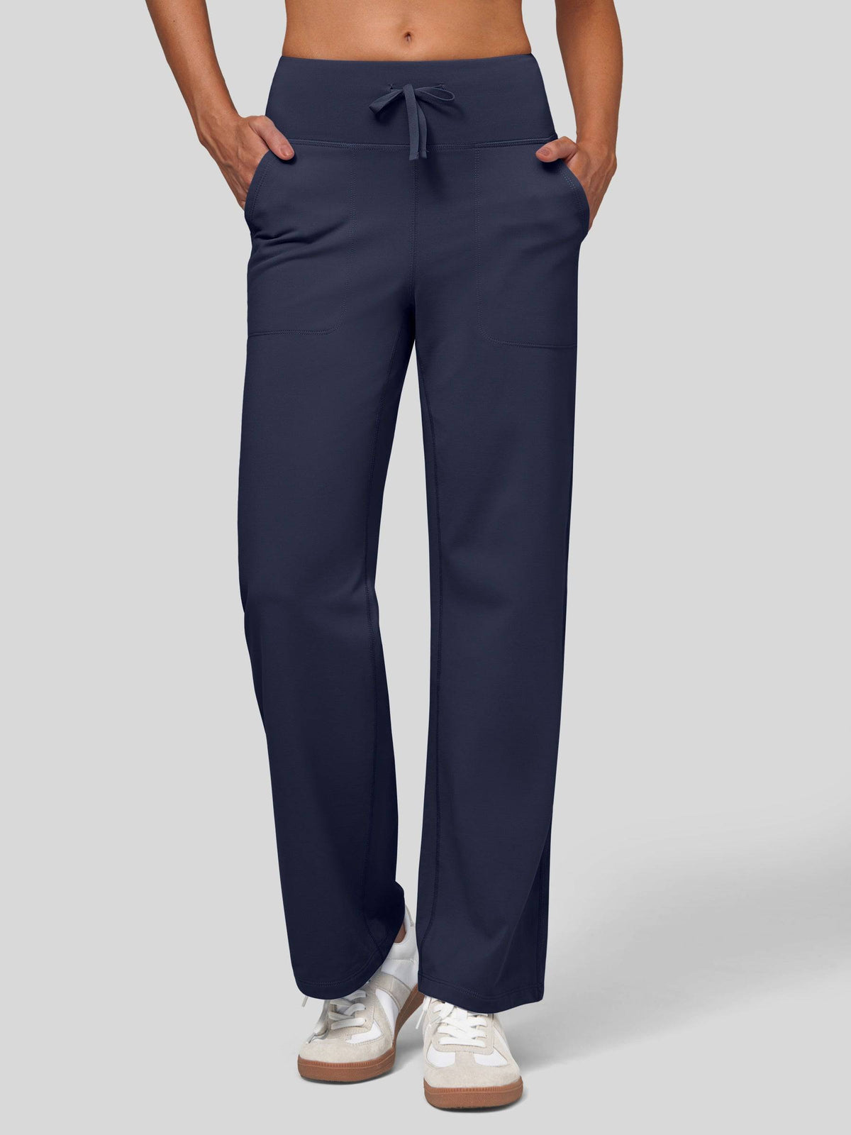 Lavisa - Women's Fleece Lined Wide Leg Lounge Pants with Drawstring
