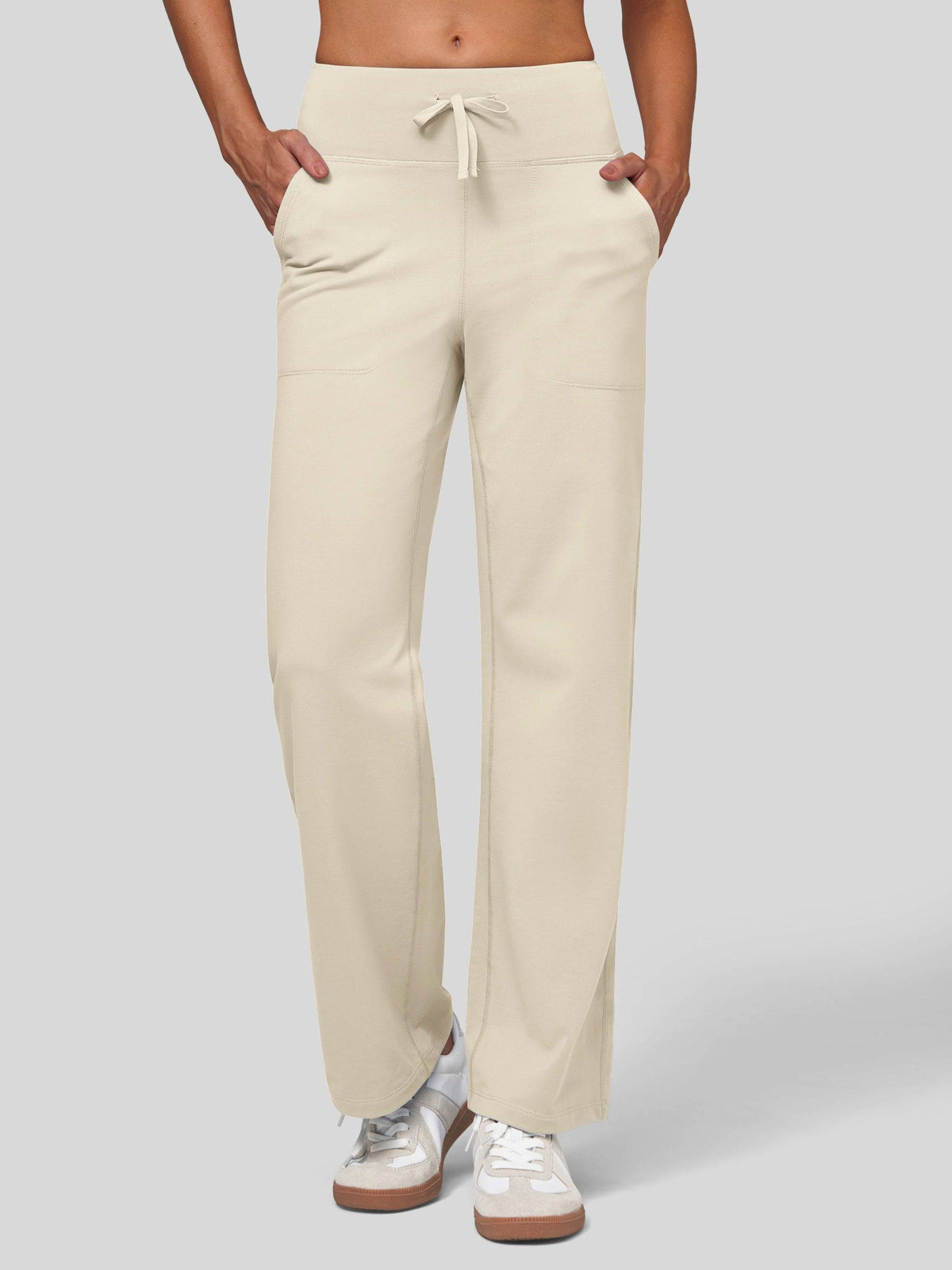 Lavisa - Women's Fleece Lined Wide Leg Lounge Pants with Drawstring