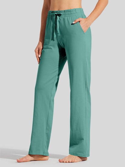 Lavisa - Women's Cotton Blend Straight Leg Lounge Sweatpants