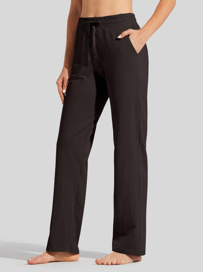 Lavisa - Women's Cotton Blend Straight Leg Lounge Sweatpants