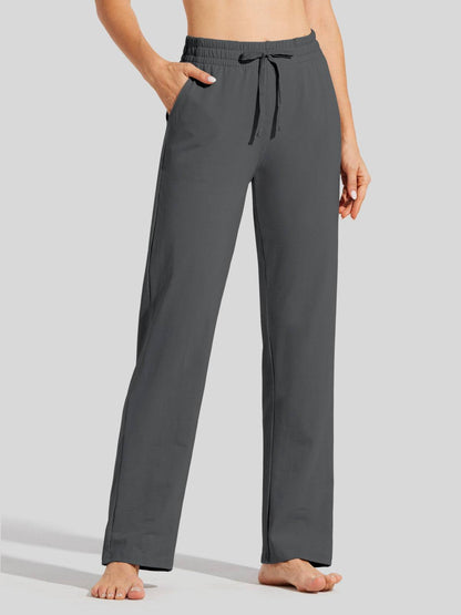 Lavisa - Women's Cotton Blend Straight Leg Lounge Sweatpants