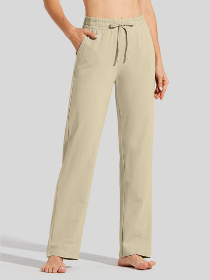 Lavisa - Women's Cotton Blend Straight Leg Lounge Sweatpants