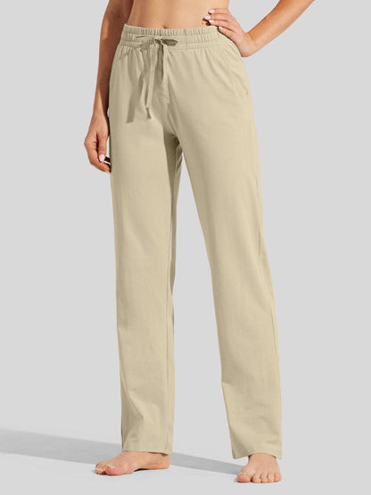 Lavisa - Women's Cotton Blend Straight Leg Lounge Sweatpants
