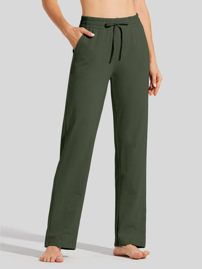 Lavisa - Women's Cotton Blend Straight Leg Lounge Sweatpants