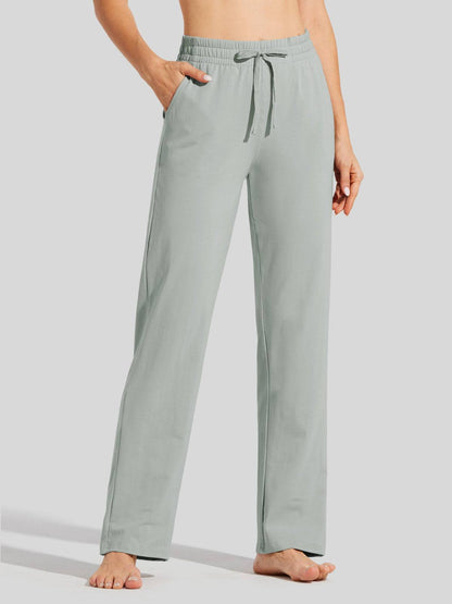 Lavisa - Women's Cotton Blend Straight Leg Lounge Sweatpants
