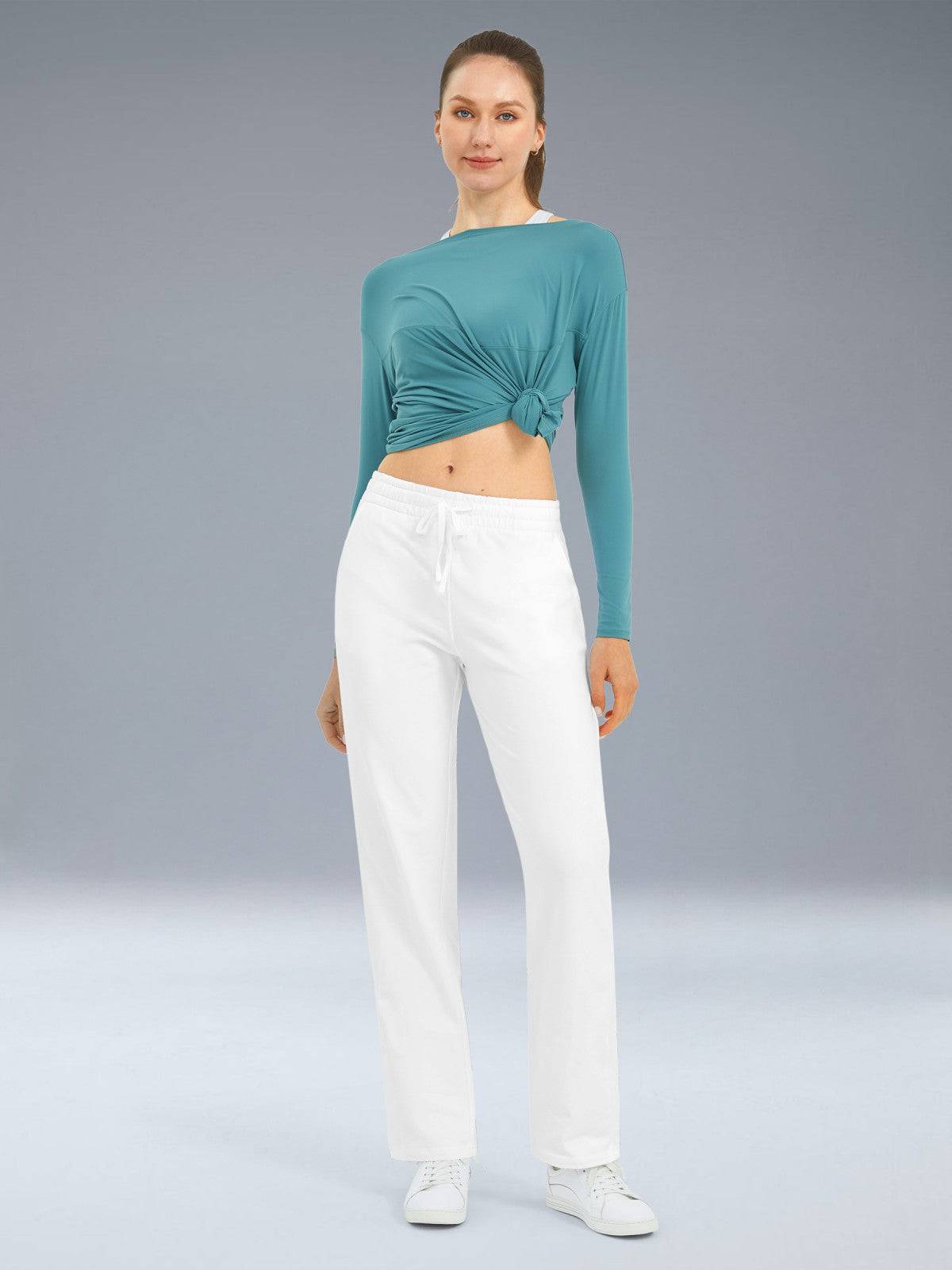 Lavisa - Women's Cotton Blend Straight Leg Lounge Sweatpants