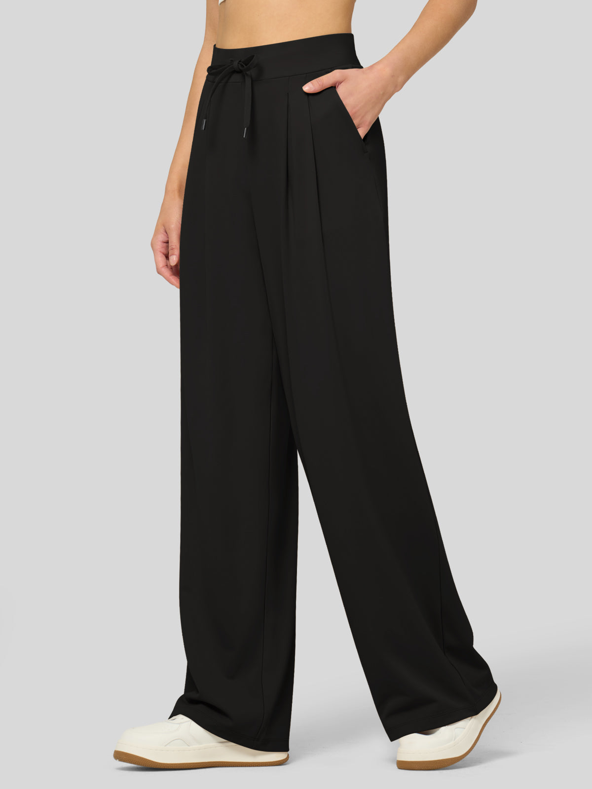 Lavisa - Women's Stretchy Wide Leg Dress Pants - Work & Casual