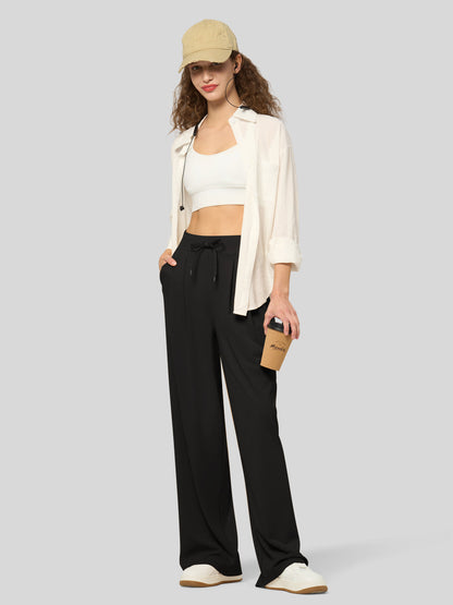 Lavisa - Women's Stretchy Wide Leg Dress Pants - Work & Casual