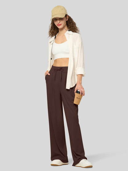 Lavisa - Women's Stretchy Wide Leg Dress Pants - Work & Casual