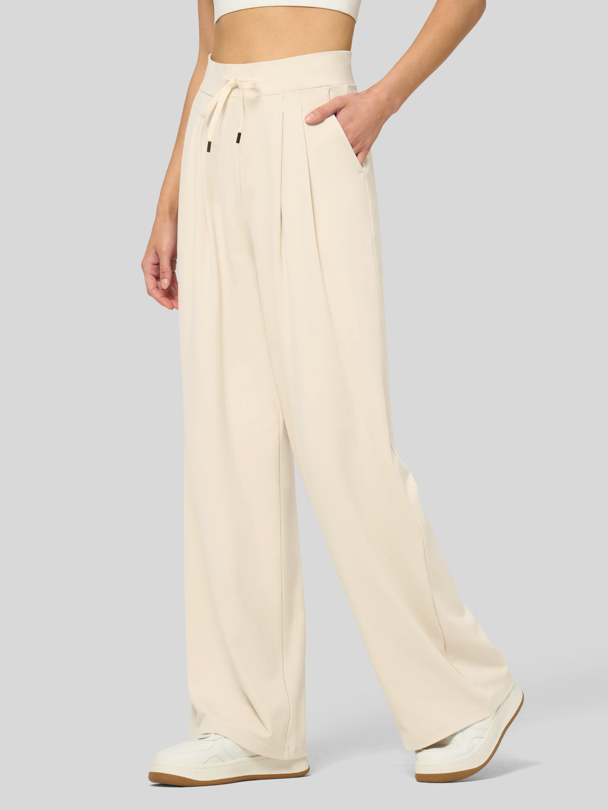 Lavisa - Women's Stretchy Wide Leg Dress Pants - Work & Casual