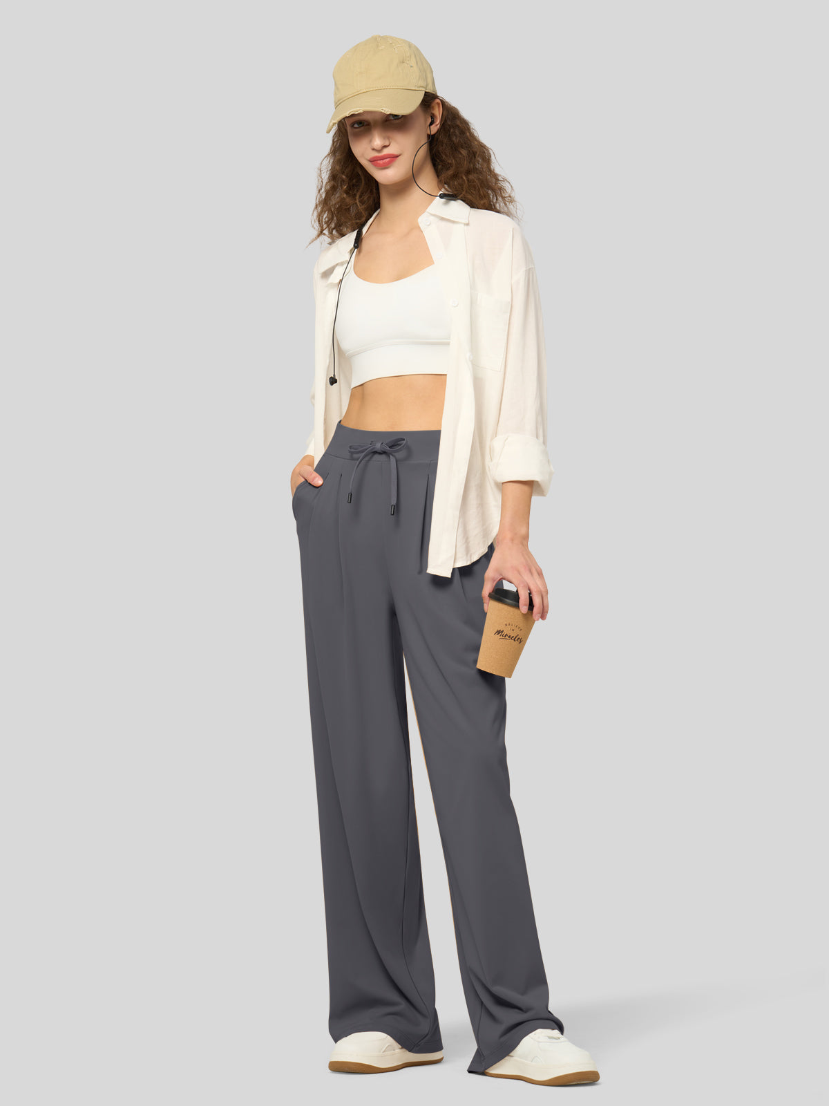 Lavisa - Women's Stretchy Wide Leg Dress Pants - Work & Casual
