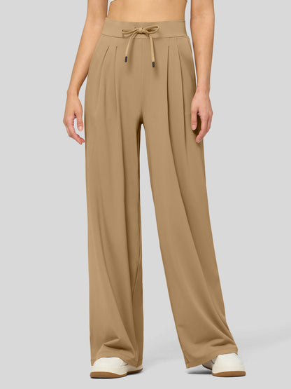 Lavisa - Women's Stretchy Wide Leg Dress Pants - Work & Casual