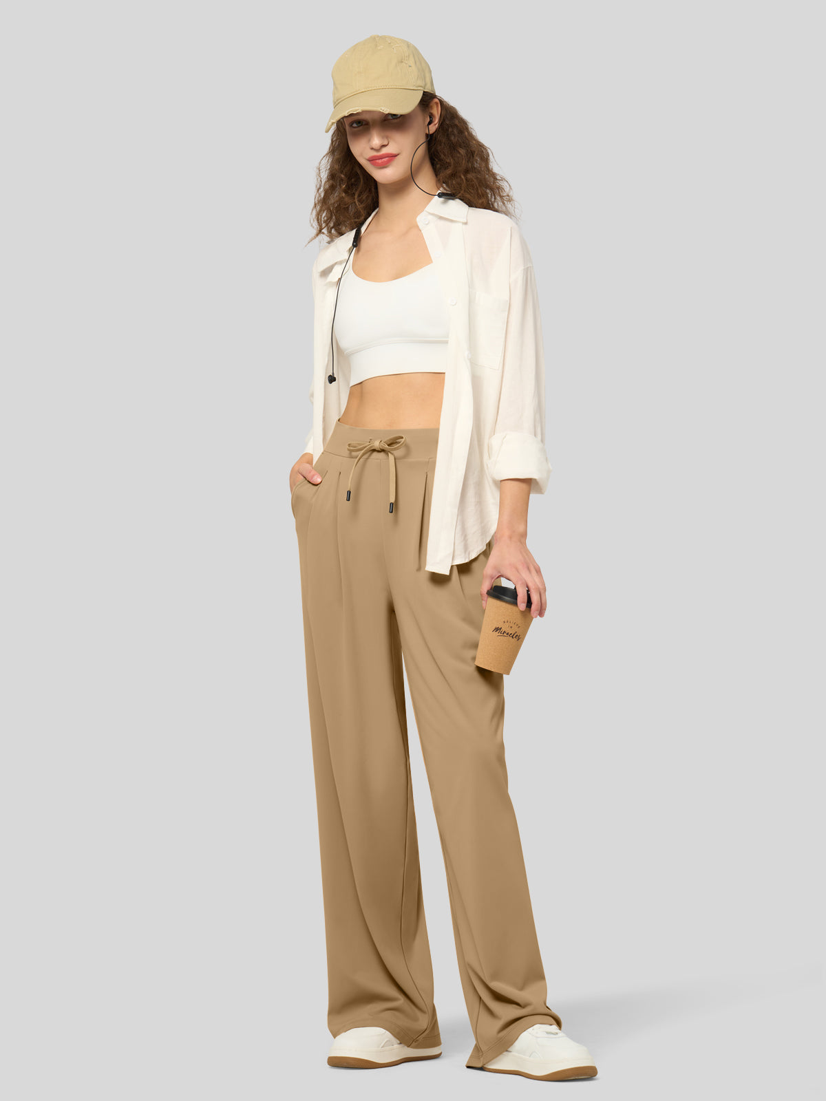Lavisa - Women's Stretchy Wide Leg Dress Pants - Work & Casual