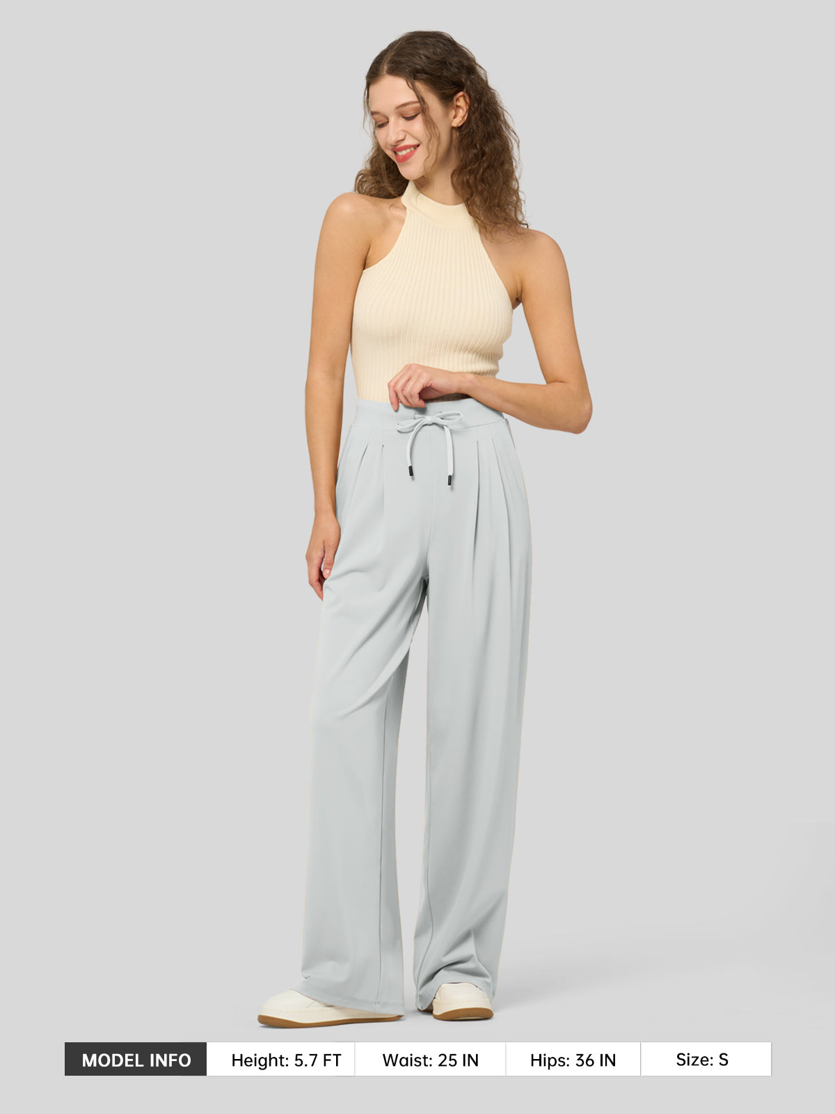 Lavisa - Women's Stretchy Wide Leg Dress Pants - Work & Casual