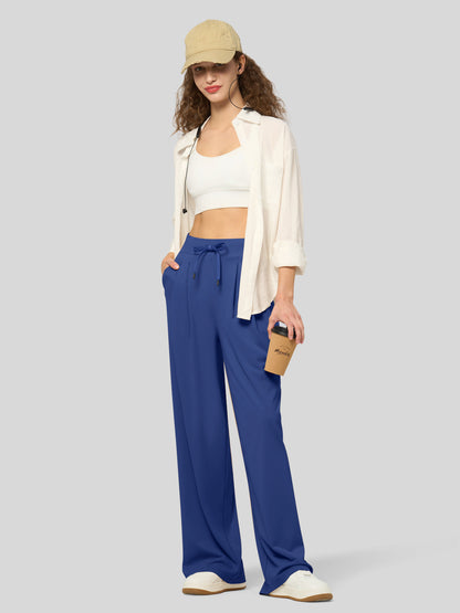 Lavisa - Women's Stretchy Wide Leg Dress Pants - Work & Casual
