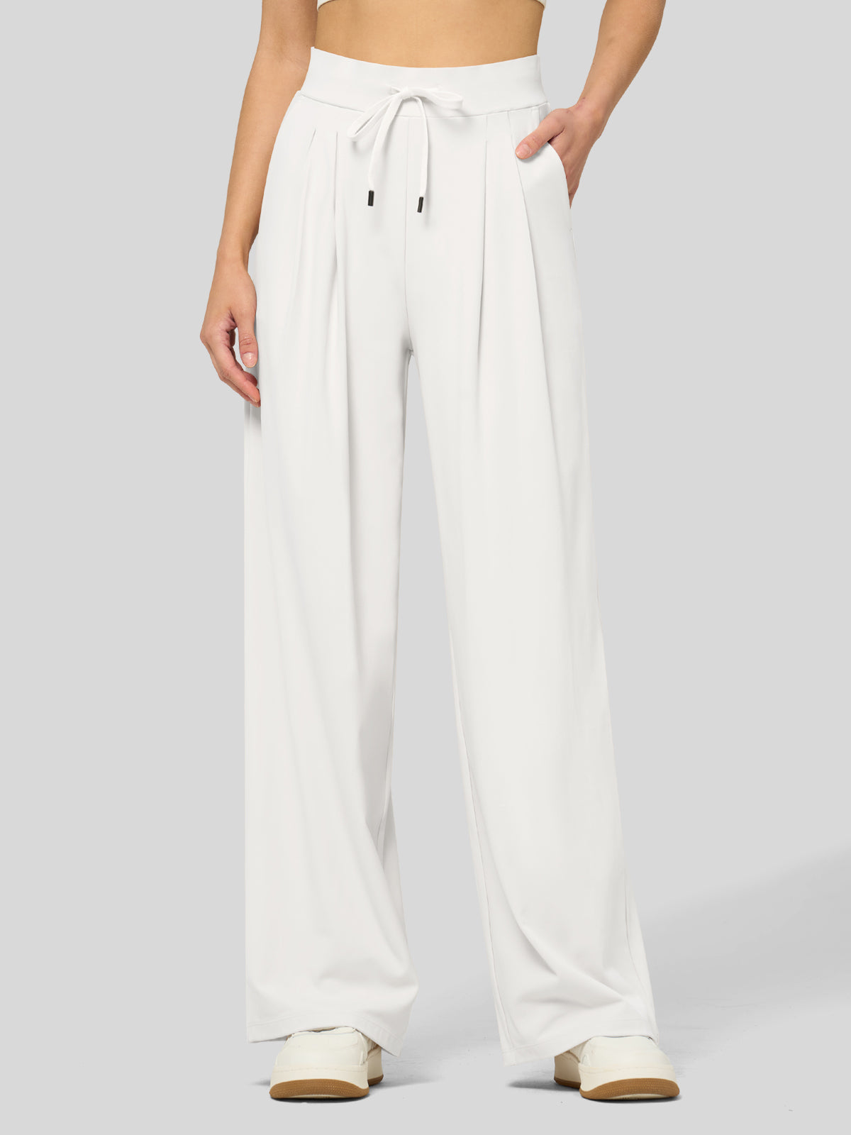 Lavisa - Women's Stretchy Wide Leg Dress Pants - Work & Casual