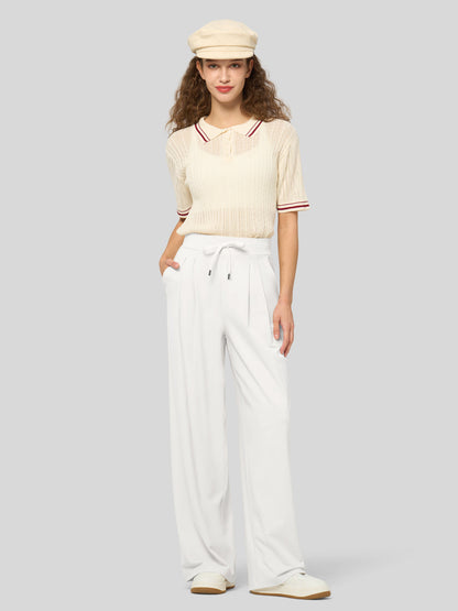 Lavisa - Women's Stretchy Wide Leg Dress Pants - Work & Casual